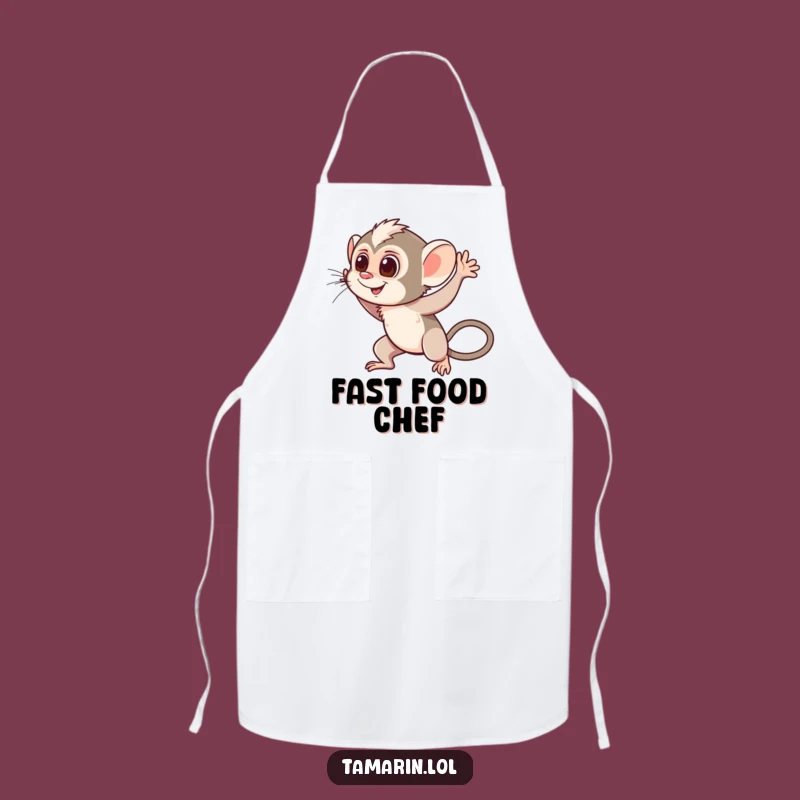 Funny Waving Tamarin Apron: Cheerful Monkey Kitchen Wear, Greet Guests with a Smile, Funny Gift