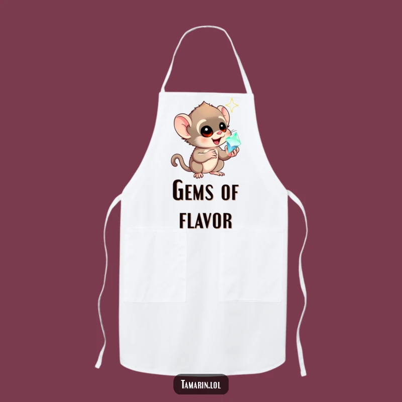 Funny Tamarin Awe Gem Apron: Cook with Hilarious Monkey Magic