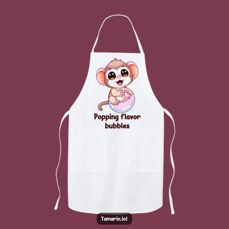 Funny Tamarin Bubble Ride Apron: Cook with Whimsy & Fun!