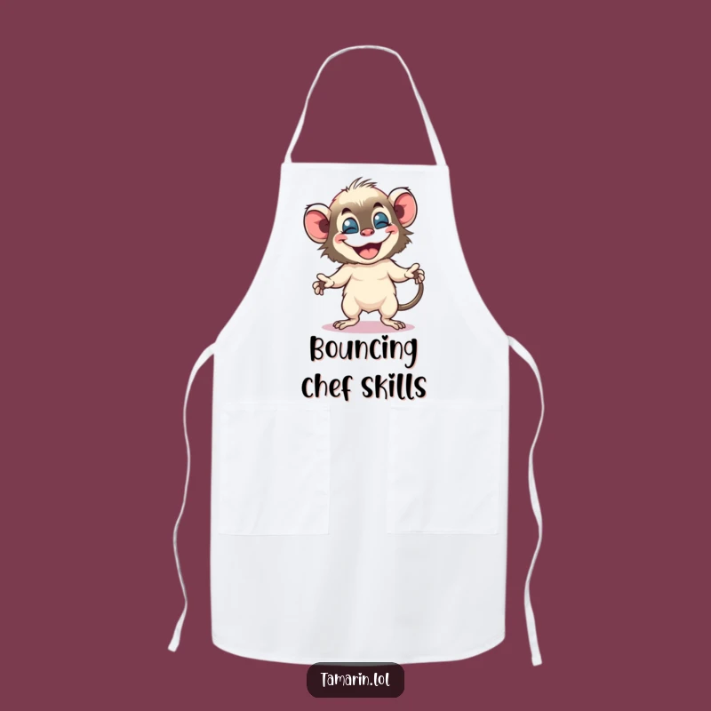 Funny Tamarin Dance Apron: Kitchen Primate & Festive Funny Gift