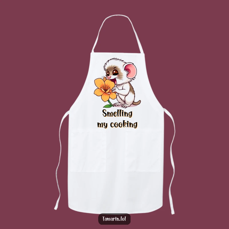 Funny Tamarin Flower Sniffing Apron: Garden Fun Accessory, Great Gift