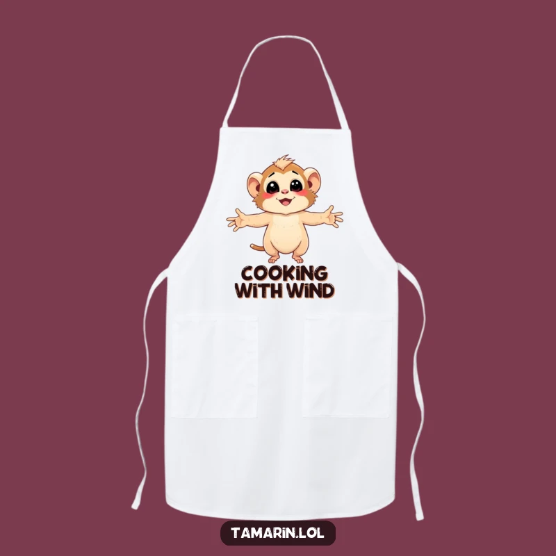 Funny Tamarin Garden Apron - Embracing Breeze Character, Chef Gift