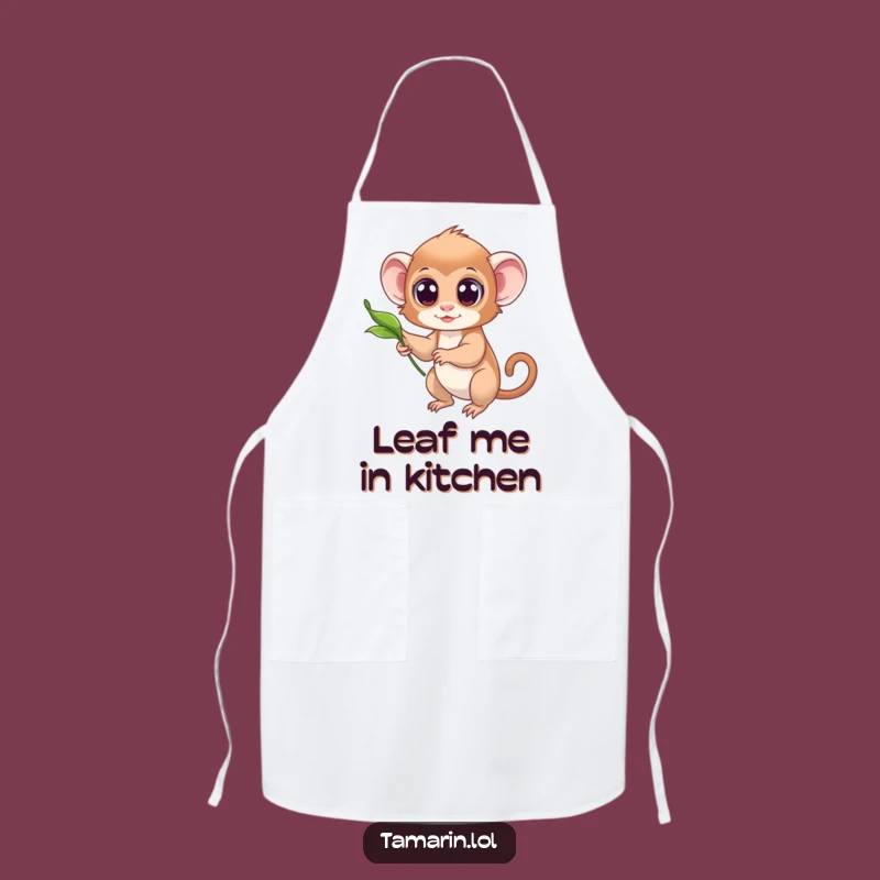 Funny Wide-Eyed Tamarin Apron: Gentle Kitchen Moments, Great Funny Gift!