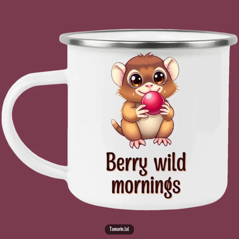 Funny Tamarin Camping Mug: Outdoor Primate Berry Lover, Rugged Funny Gift!