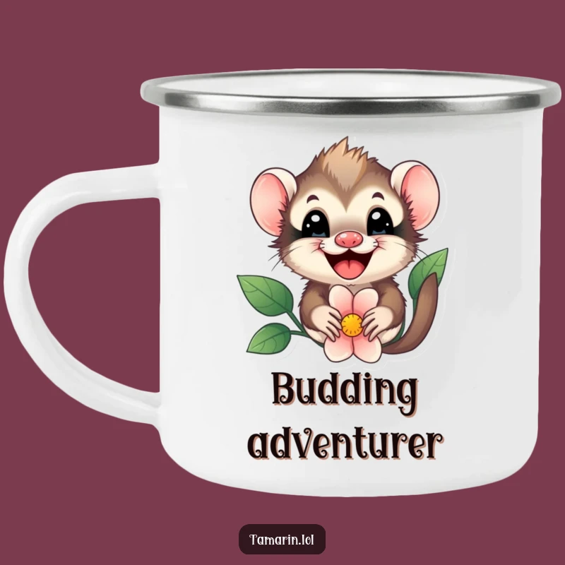 Funny Tamarin Flower Peek Camping Mug - Cute Nature Surprise Gift
