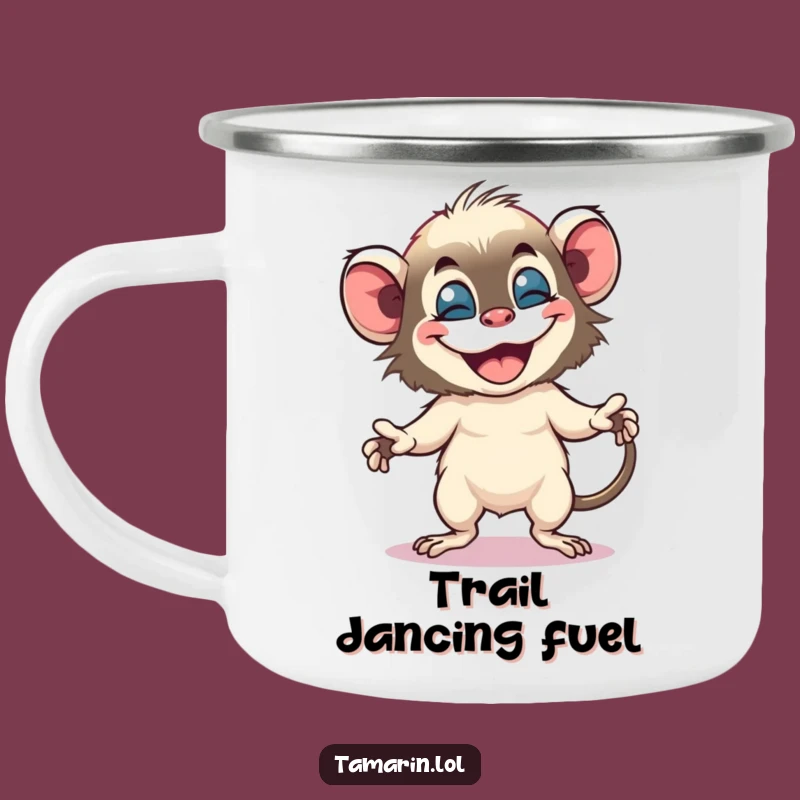 Funny Tamarin Dance Camping Mug: Primate Fun & Outdoor Funny Gift