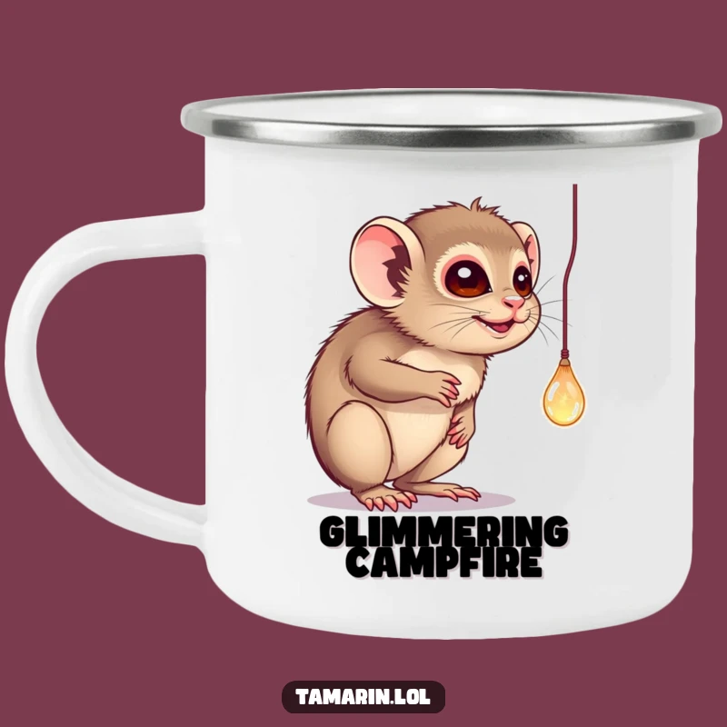 Funny Tamarin Camping Mug: Playful Sparkle Adventure, Perfect Humorous Outdoor Gift