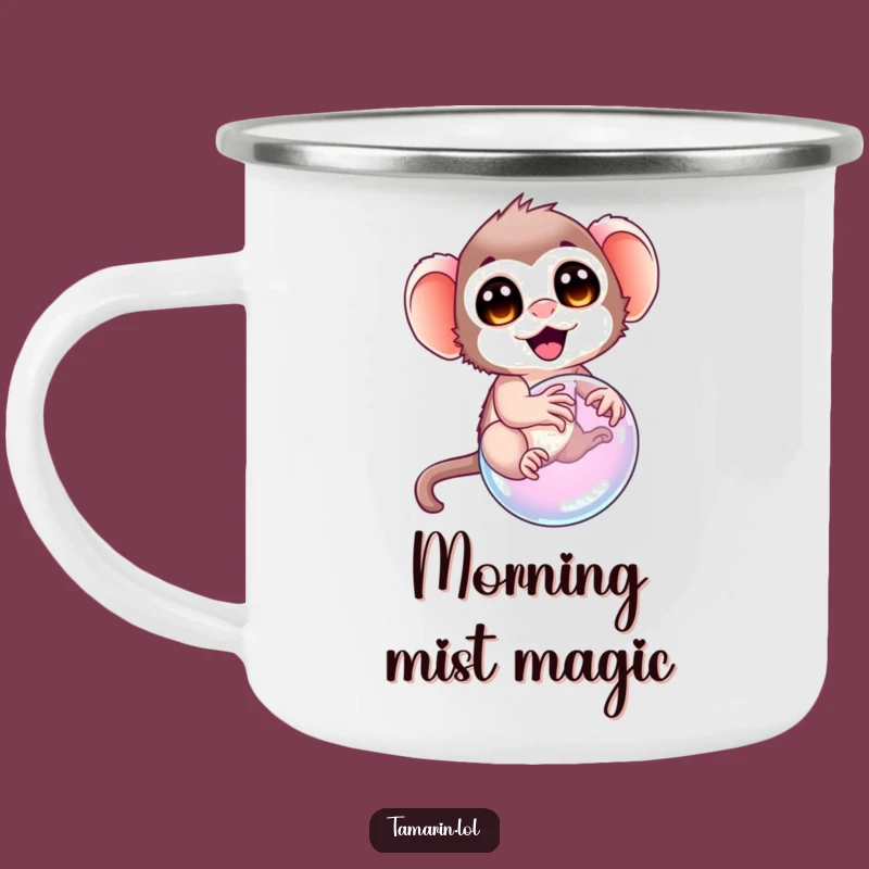 Funny Tamarin Bubble Ride Camping Mug: Adventure in Whimsy!