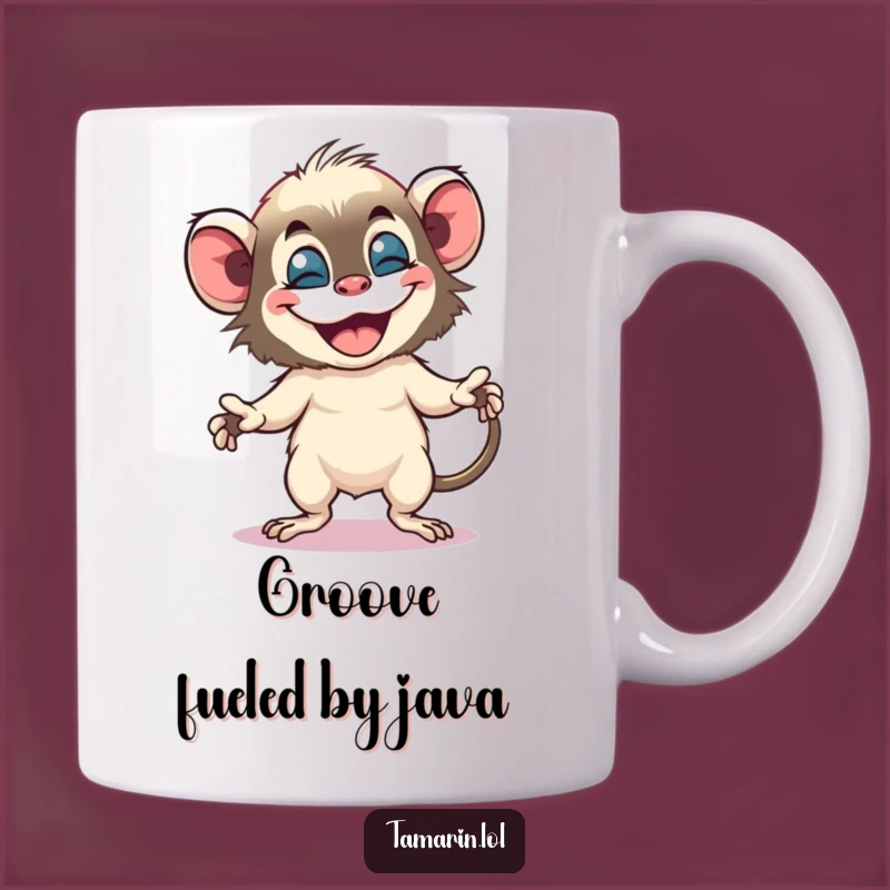 Funny Tamarin Dance Mug: Joyful Primate Lover & Hilarious Funny Gift