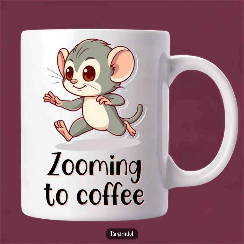Funny Tamarin Mug: Energetic Monkey Dash, Perfect Funny Gift for Go-Getters!