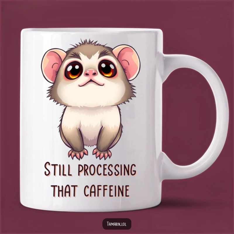 Funny Curious Tamarin Mug: Wide-eyed Monkey Gift for Animal Lovers