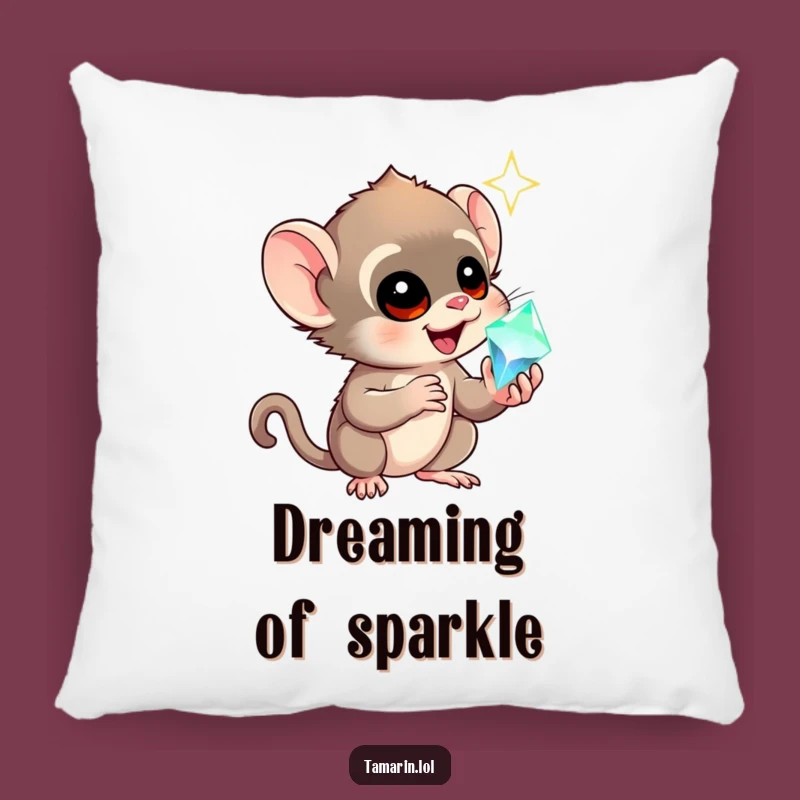 Funny Tamarin Awe Gem Pillow: Comfy & Hilarious Accent for Your Couch