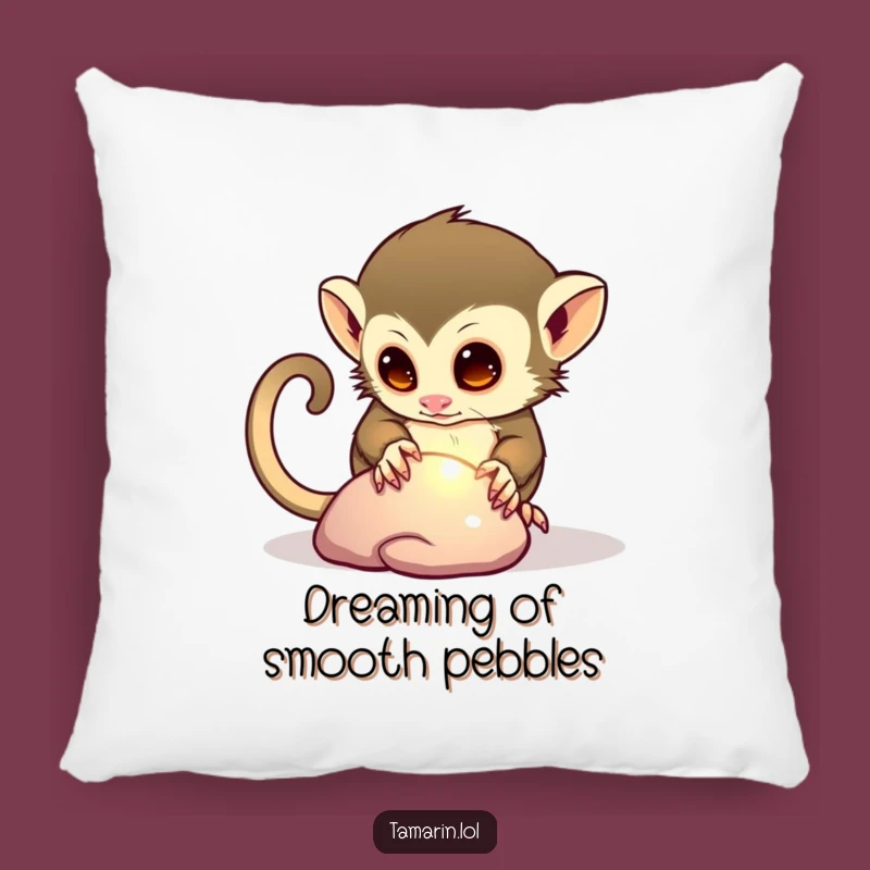 Funny Tamarin Pebble Watcher Pillow - Comfy & Hilarious Home Accent Gift