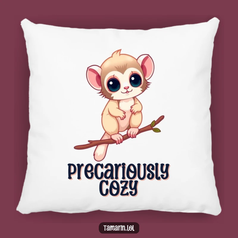 Funny Tamarin Pillow: Balancing Act Decor, Comfy Funny Gift for Daredevils!