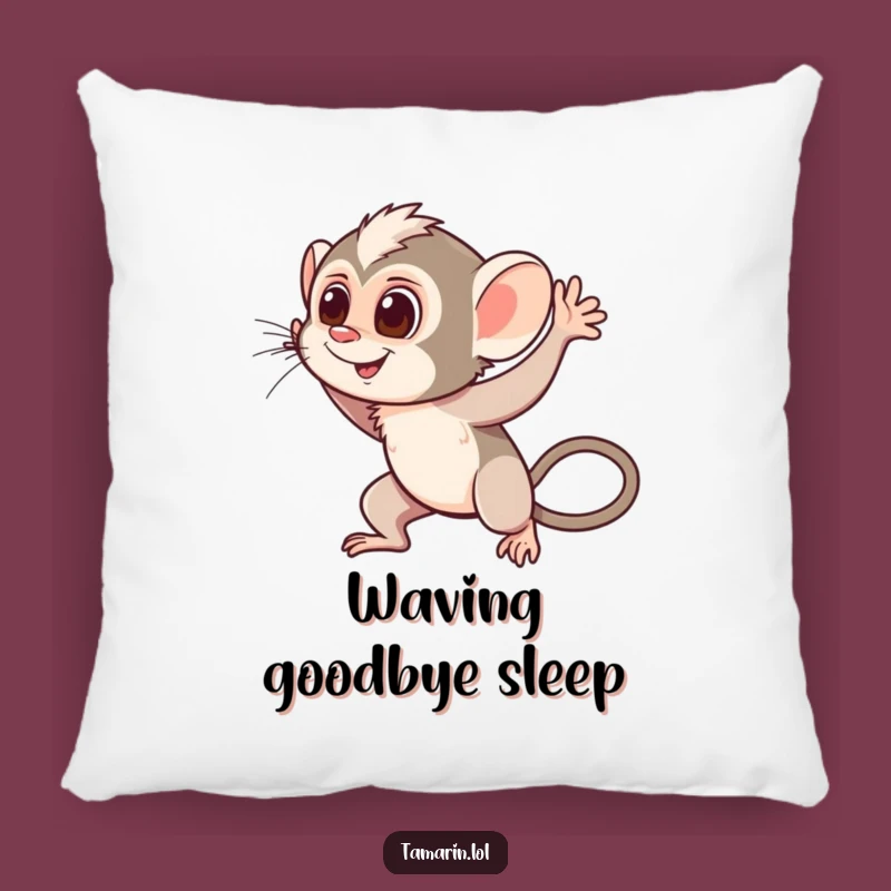 Funny Waving Tamarin Pillow: Comfy Monkey Cushion, Soft and Friendly Funny Gift
