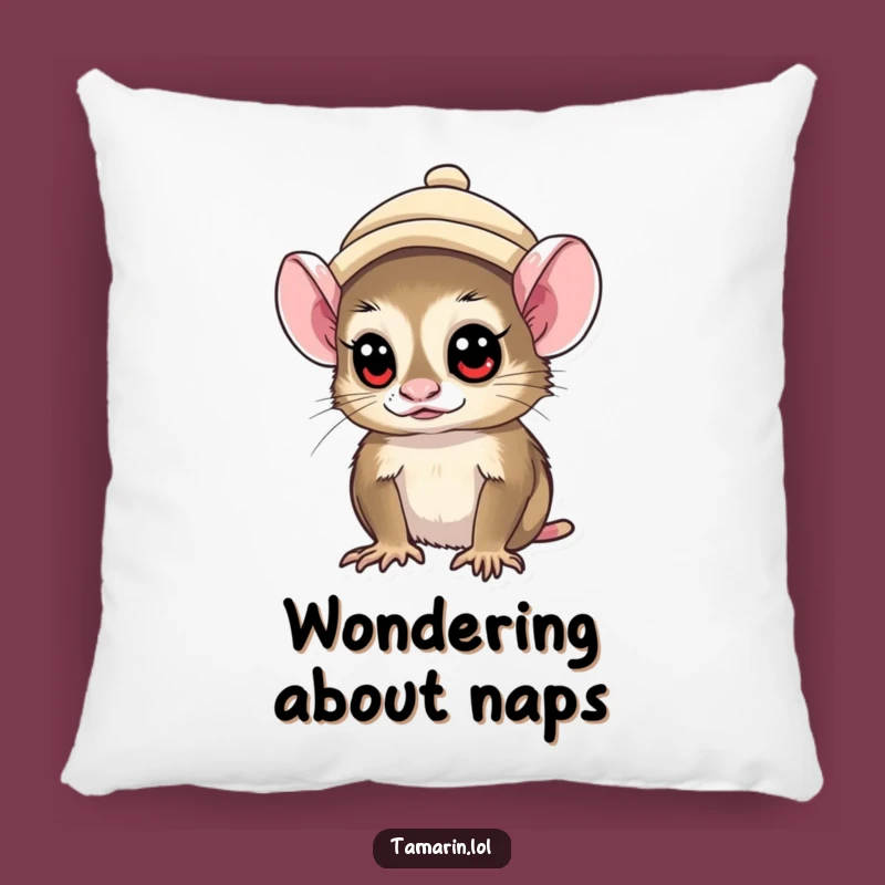 Funny Tamarin Hat Pillow: Cozy Curious Cushion, Perfect Gift