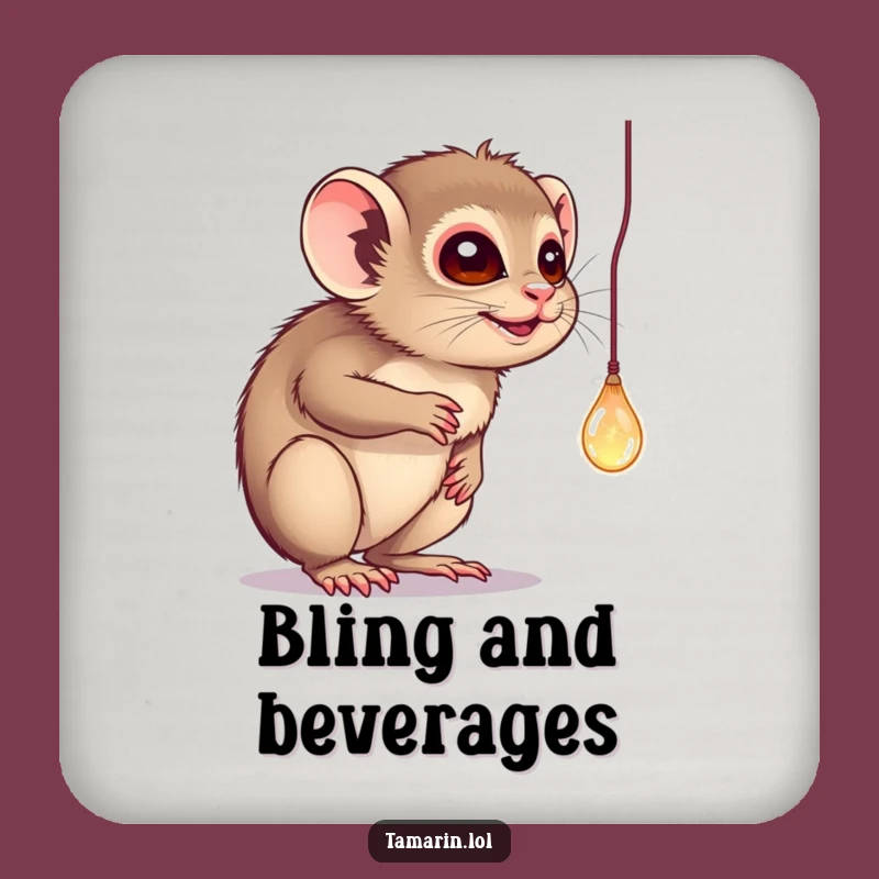 Funny Tamarin Coasters: Sparkle Protection, Hilarious Drink Set