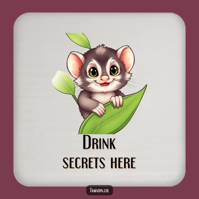 Funny Tamarin Coaster Set: Mischievous Grin Decor, Protect Surfaces Funny Gift!