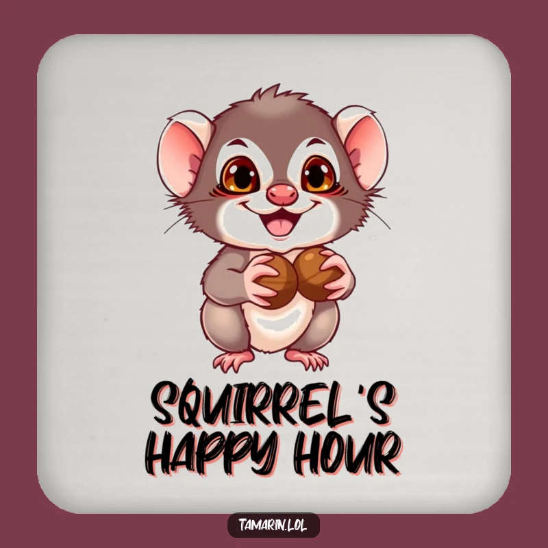 Funny Tamarin Grin Coaster: Nutty Protector - Cute & Hilarious Gift for Tables