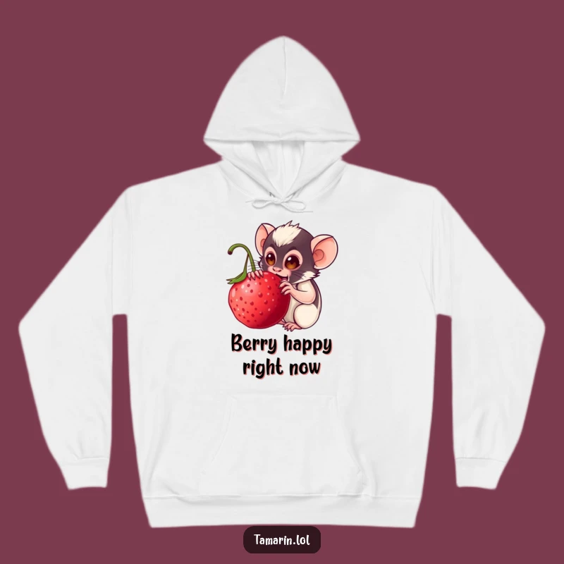 Funny Tamarin Berry Munch Hoodie: Cozy Monkey Sweatshirt, Ultimate Funny Gift