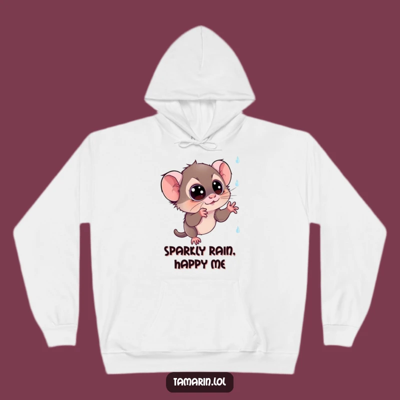 Funny Tamarin Sparkly Rain Hoodie: Cozy Monkey Sweatshirt, Ultimate Funny Gift