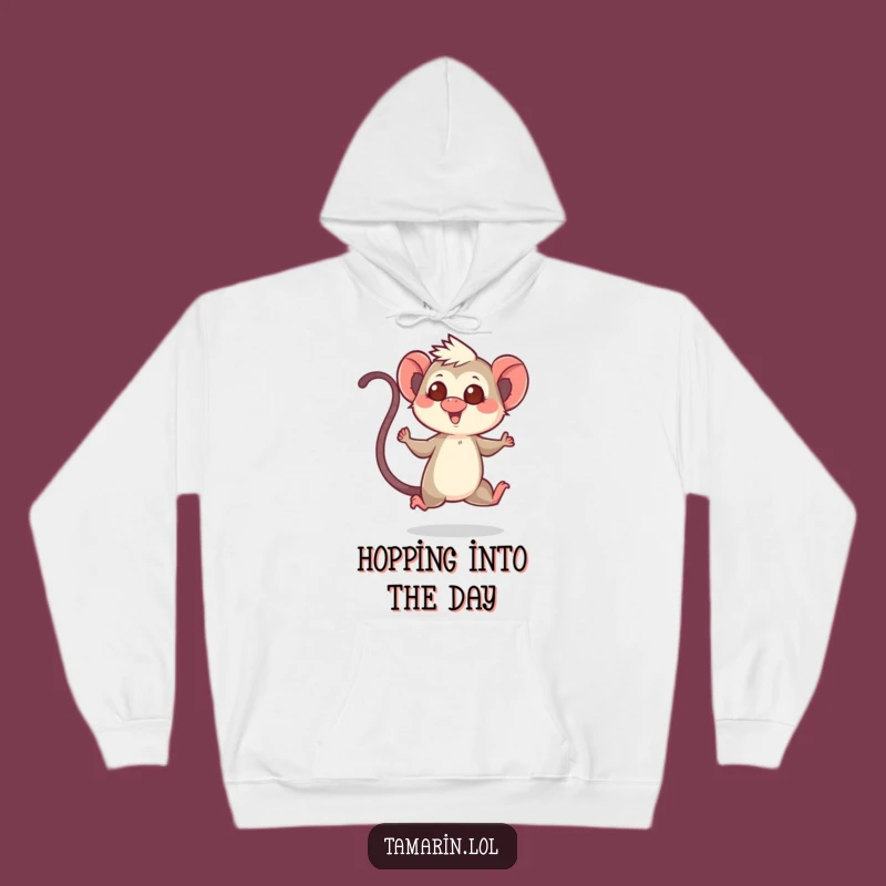 Funny Tamarin Tail Up Hoodie - Cozy & Cheerful Primate Gift