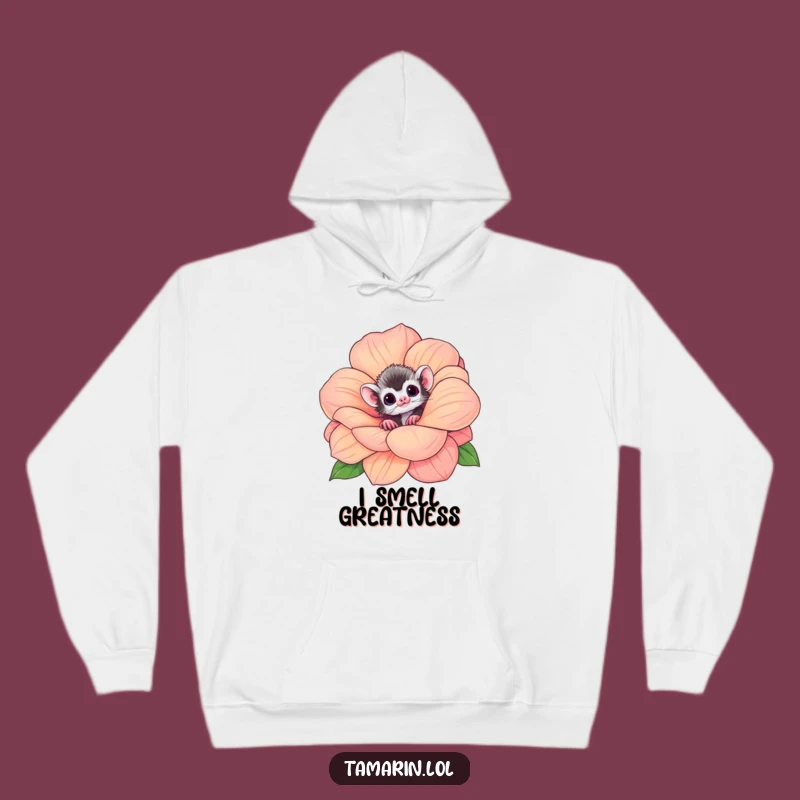 Funny Tamarin Flower Hoodie - Cozy Curious Monkey Sweatshirt Gift