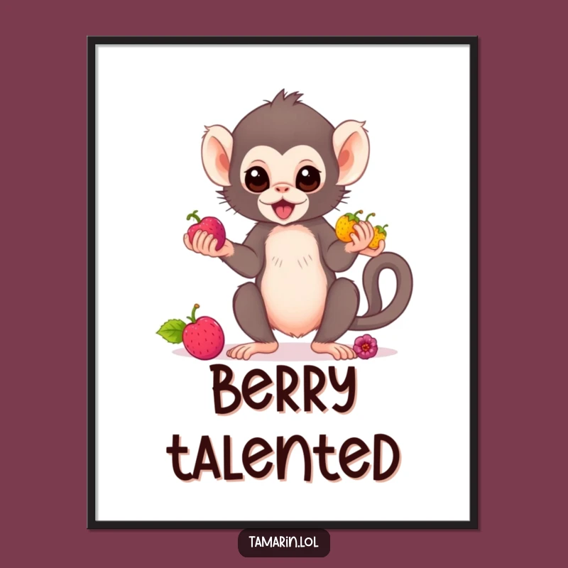 Free Printable Juggling Monkey Wall Art - Funny Cute Downloadable Decor