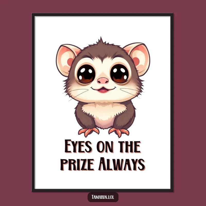 Free Printable Wide-Eyed Tamarin Wall Art Funny Downloadable Decor for Joyful Spaces