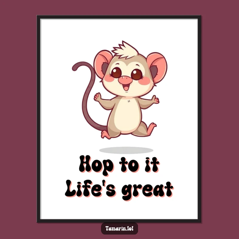 Energetic Tamarin Art: Funny Free Printable Wall Decor Download