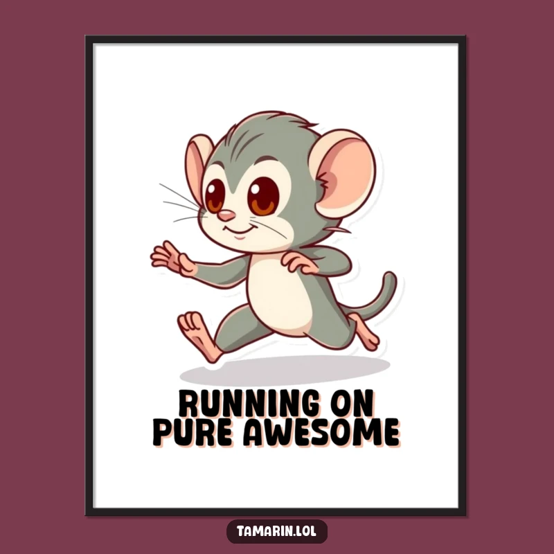 Funny Free Printable Wall Art: Energetic Tamarín Dash, Primate Motion Decor!