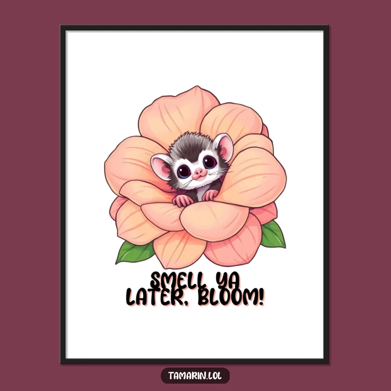 Free Printable Tamarin Flower Art: Funny, Whimsical Downloadable Wall Decor for Any Room