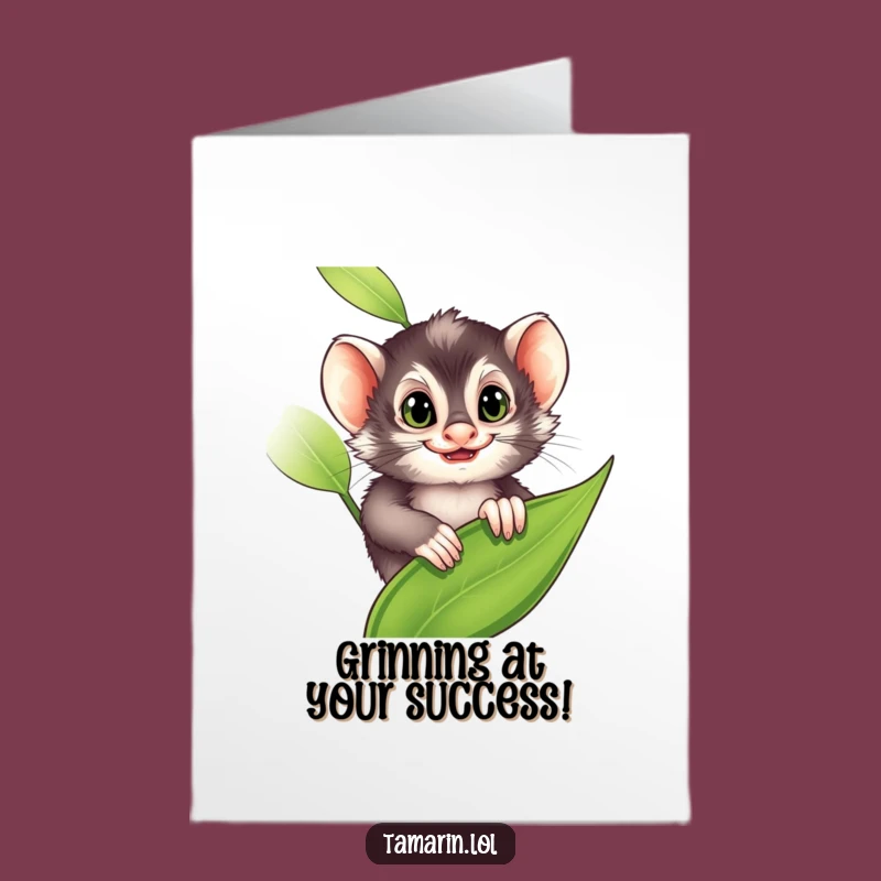 Free Printable Congrats Card: Tamarín's Secret Smile, Funny Downloadable Gift for Clever Folks!