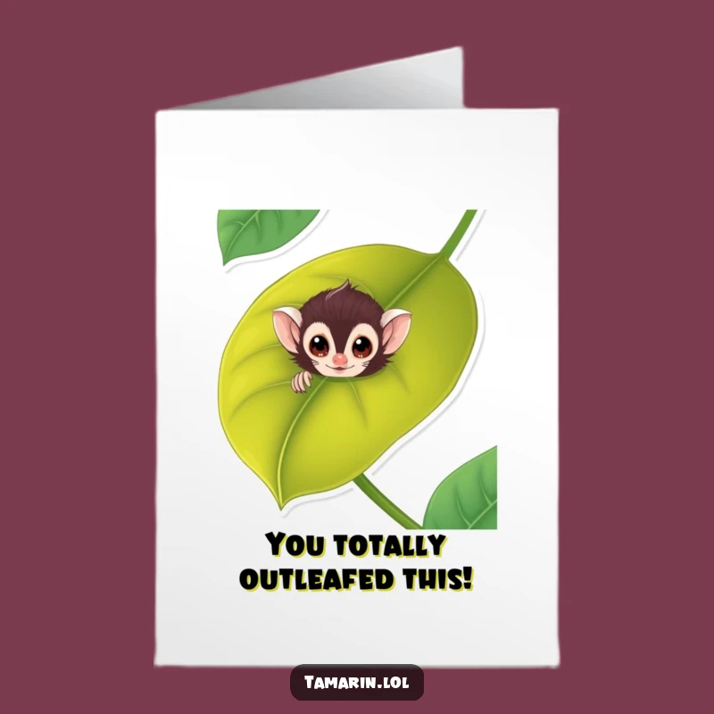 Free Printable Tamarin Congratulations Card: Funny Jungle Surprise Downloadable Gift for Any Occasion
