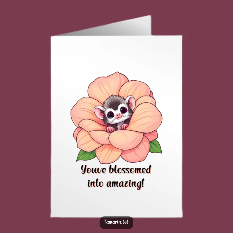 Free Printable Tamarin Flower Congrats Card: Humorous Downloadable Greeting for Any Occasion