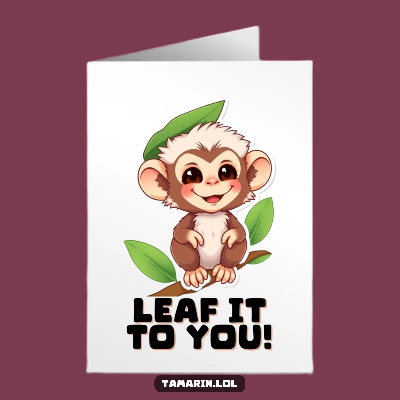 Free Printable Leaf Hat Monkey Congrats Card - Funny Downloadable Gift