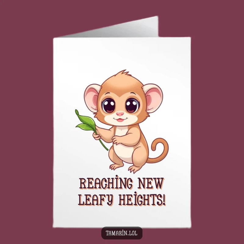 Free Printable Congrats Card: Tamarin's Leafy Milestone DIY Downloadable Gift