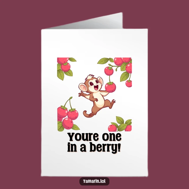 Free Printable Congrats Card: Tamarin Berry Catch - Celebrate with Humor
