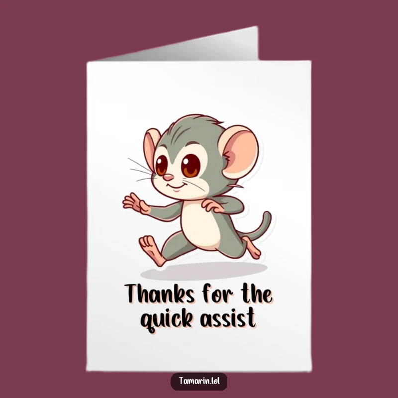 Free Printable Thank You Card: Speedy Tamarín Thanks You, Funny Downloadable!