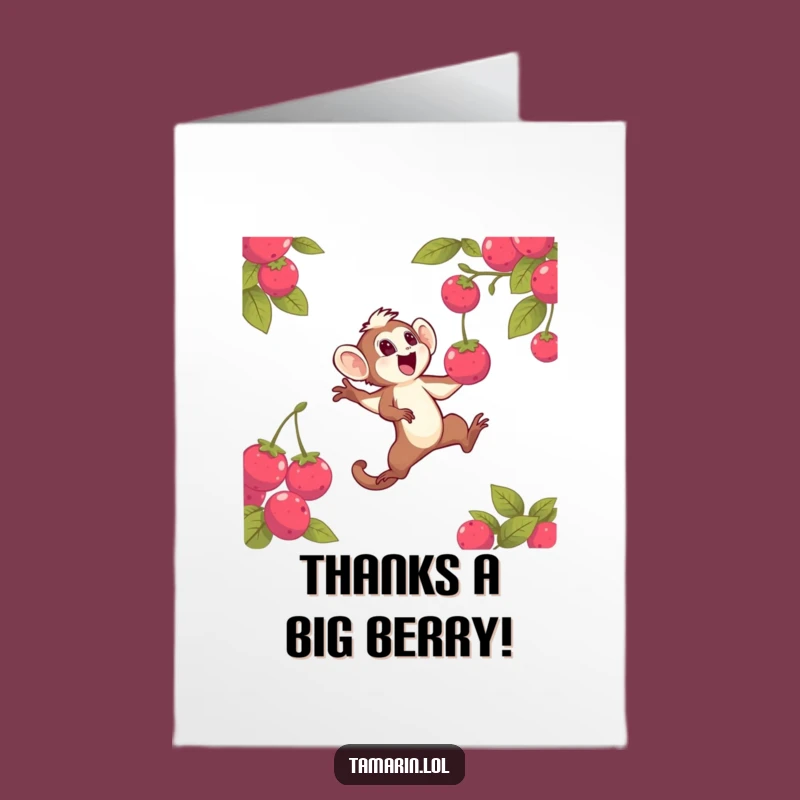 Free Printable Thank You Card: Tamarin Berry Catch - Express Gratitude Hilariously