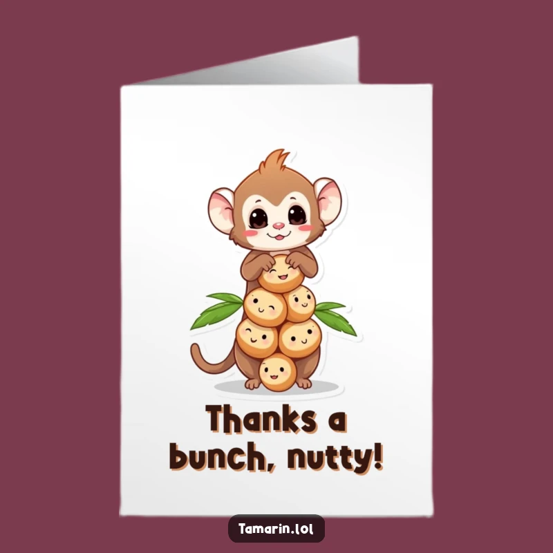 Free Printable Thank You Card: Tamarin Coconut Stack Gratitude Downloadable