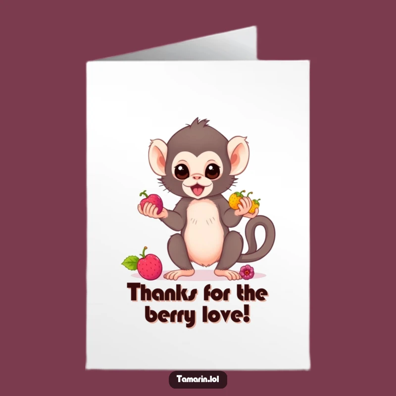 Free Printable Juggling Monkey Thank You Card - Funny Downloadable Gift