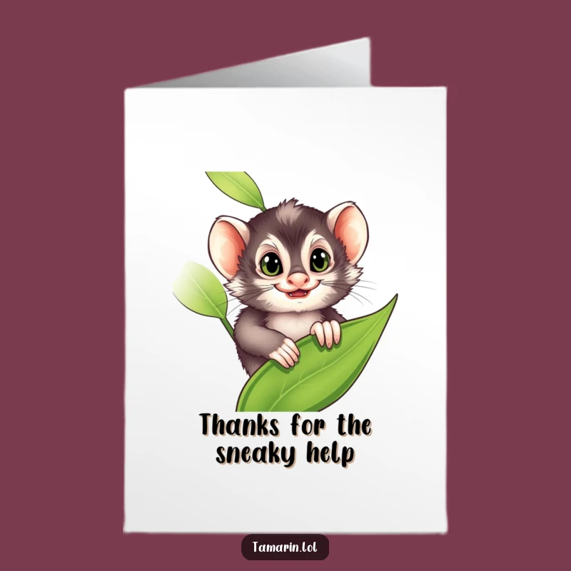 Free Printable Thank You Card: Tamarín's Secret Thanks, Funny Adorable Gift!