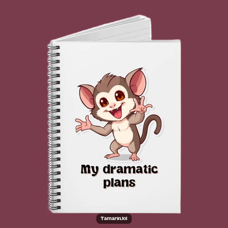 Funny Dramatic Tamarin Notebook: Jot Down Dramas, Perfect Funny Gift!