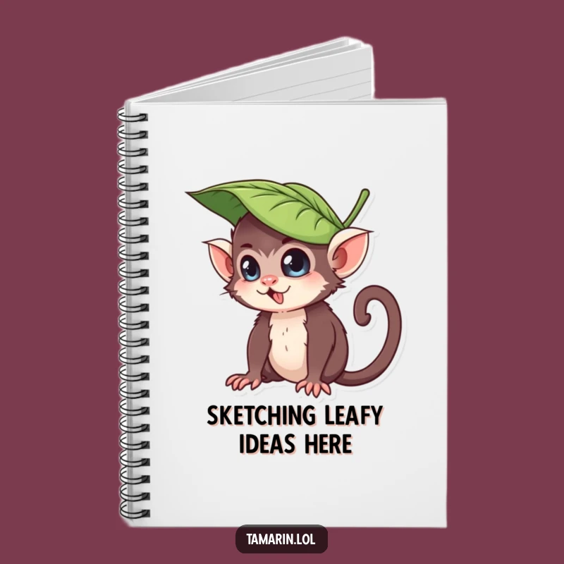 Funny Leaf Hat Tamarin Notebook: Jot Down Your Mischief with This Playful Primate Journal