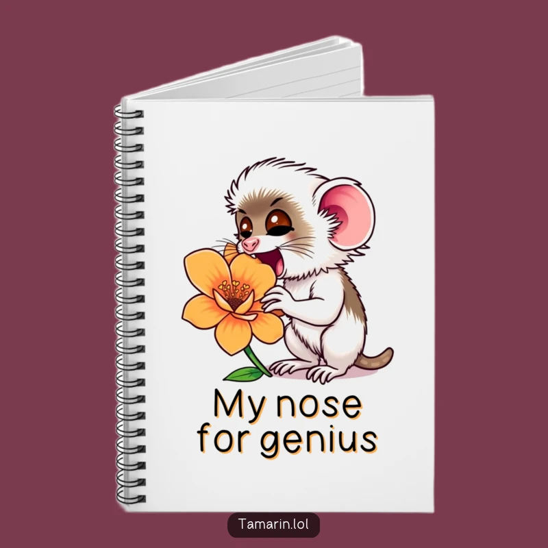 Funny Tamarin Flower Sniffing Notebook: Nature Journal, Perfect Gift