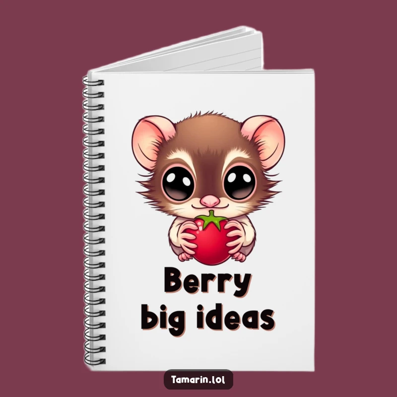 Funny Tamarin Notebook: Jot Down Notes with a Wide-Eyed Berry Fan, Perfect Funny Gift