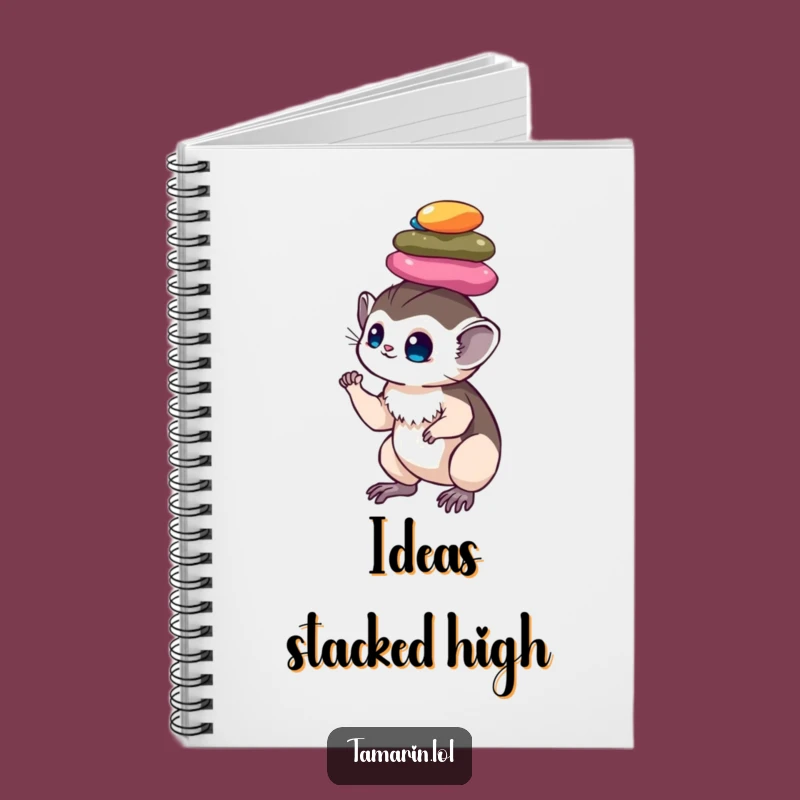 Funny Tamarin Pebble Balance Notebook: Focused Monkey Journal, Perfect Funny Gift