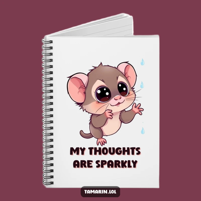Funny Tamarin Sparkly Rain Notebook: Dreamy Monkey Journal, Perfect Funny Gift