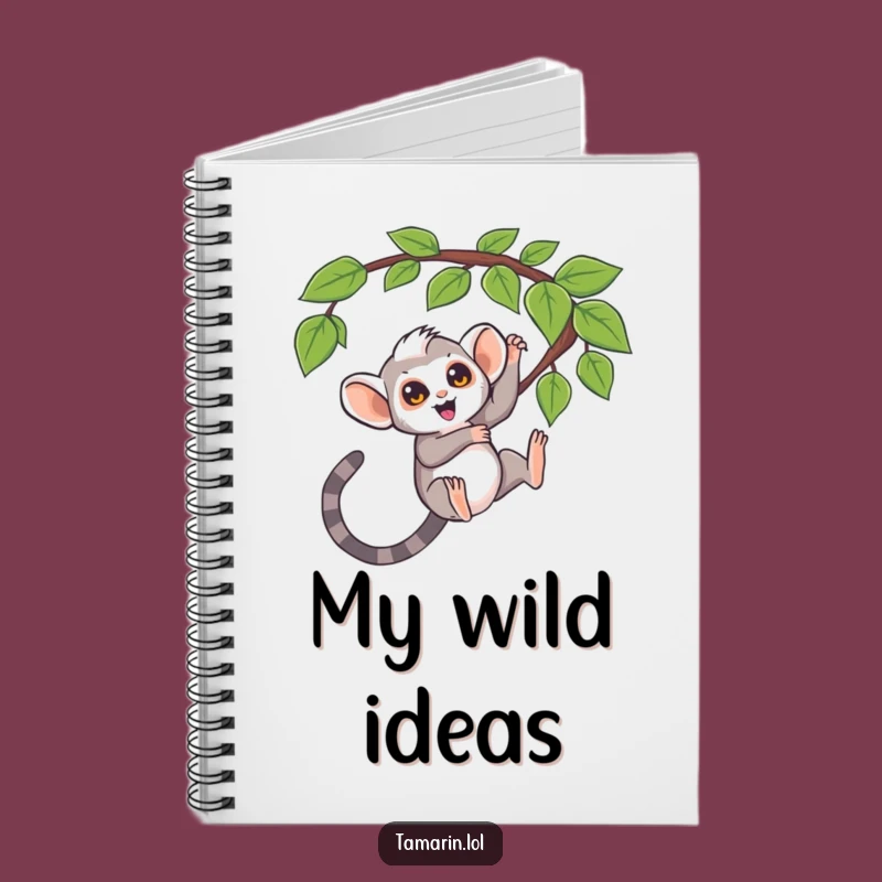 Funny Tamarin Notebook: Question Mark Monkey Journal, Perfect Gift